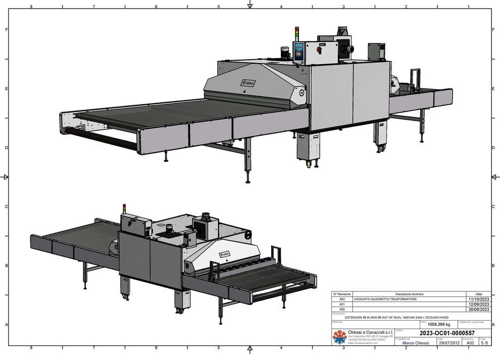 Chiossi e Cavazzuti Dual 1900 - Dual Belt Conveyor Dryer