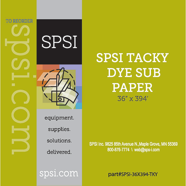 SPSI Tacky Dye Sublimation Paper 36" x 394'